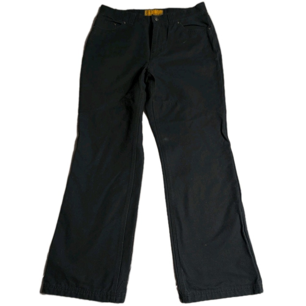 Under Armour Canvas Work Pants 36x32 Black Utility Carpenter Reinforced Knee